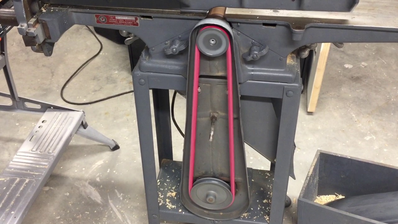 Delta Milwaukee Jointer running a Link Belt
