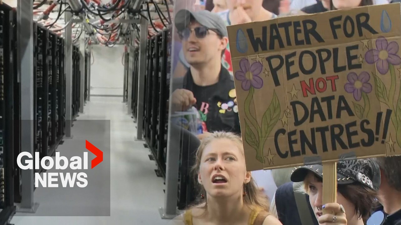 Vancouver protesters call on federal government to halt plans for AI data centres