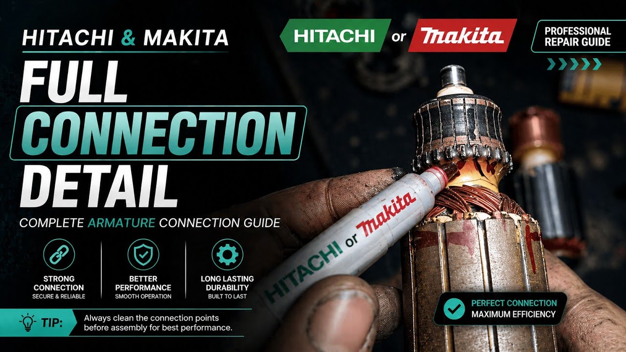 Hitachi & Makita Armature's Connection Guide | Complete Wiring & Connection Tutorial | like a pro 