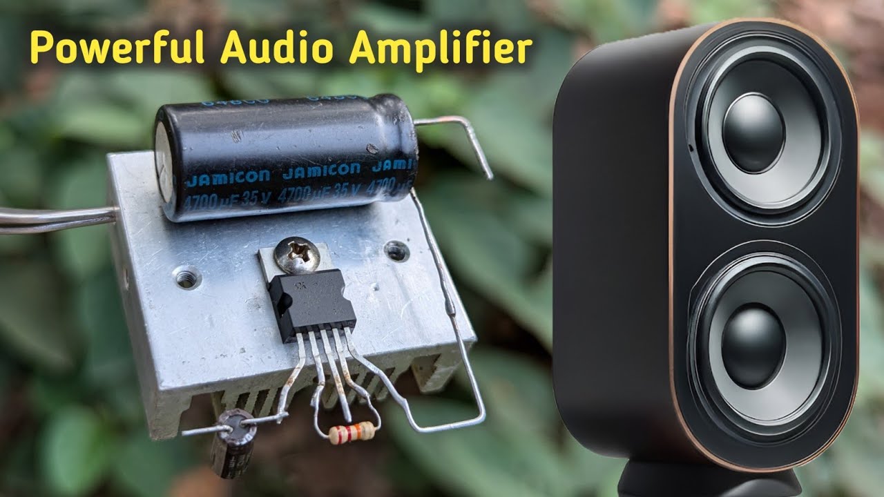 DIY Powerful Audio Amplifier Circuit. Using TDA2050 IC. 100 Watt. Simple Circuit. Homemade.
