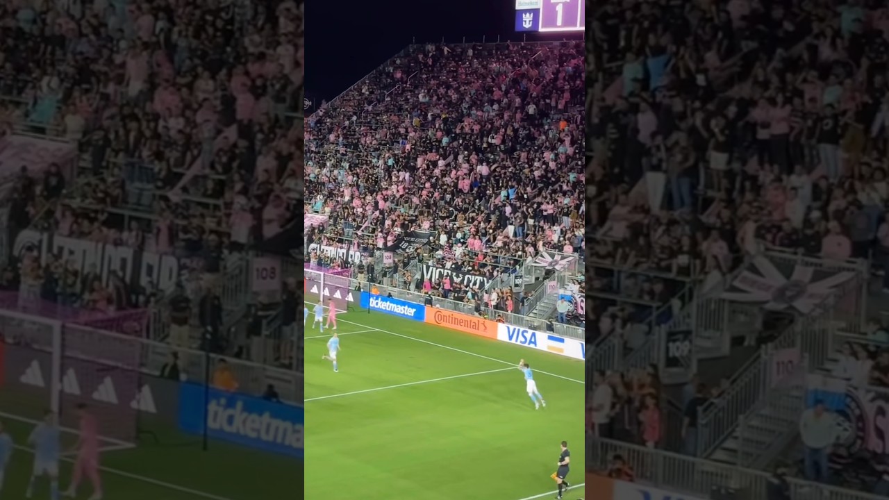 SIUUUU in front of Messi Mitja Ilenič Siuuu iconic celebration Inter Miami vs NY city MLS 2025 #yt