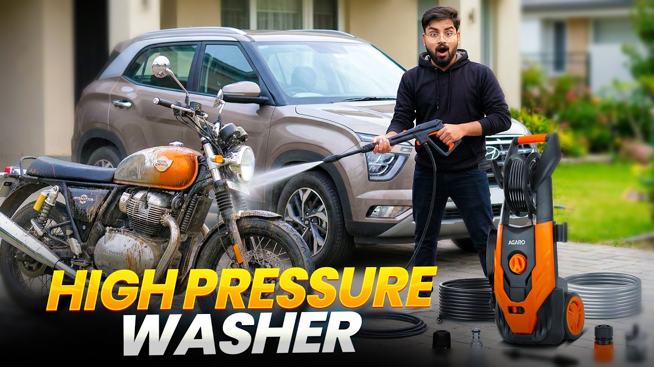 Best Car and Bike Washing Machine in India 🔥 AGARO Royal High Pressure Washer 1800 Watts Review