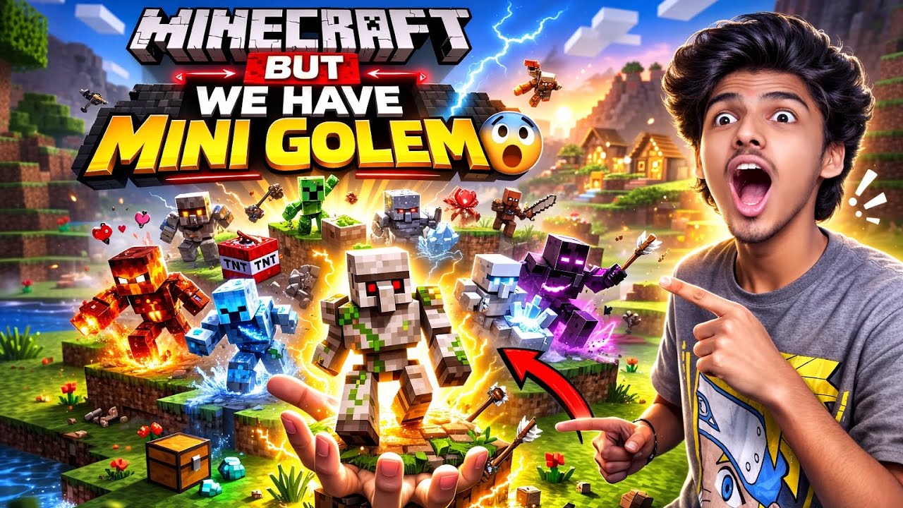 Minecraft, But I Have a Mini Golem… 😳