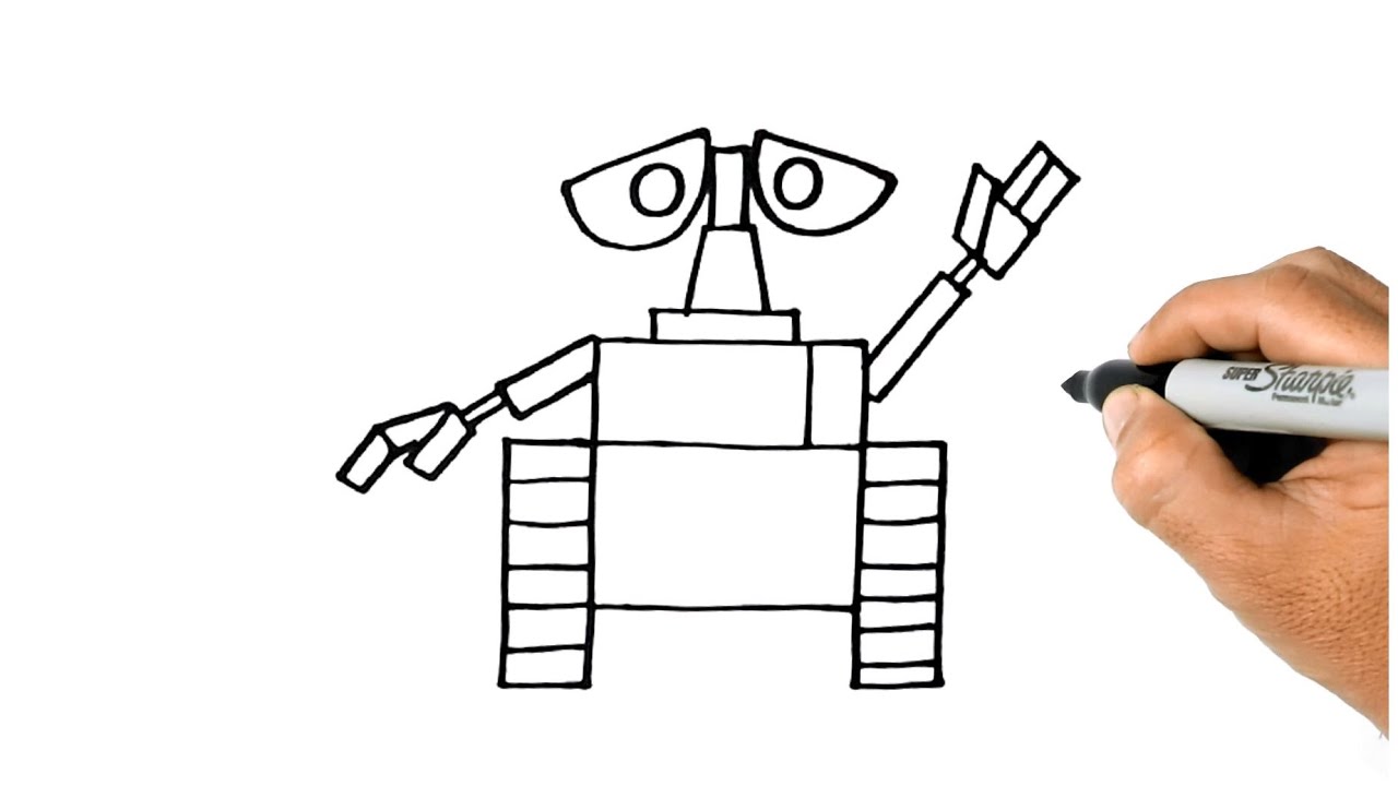 HOW TO DRAW WALL-E  EASY STEP BY STEP