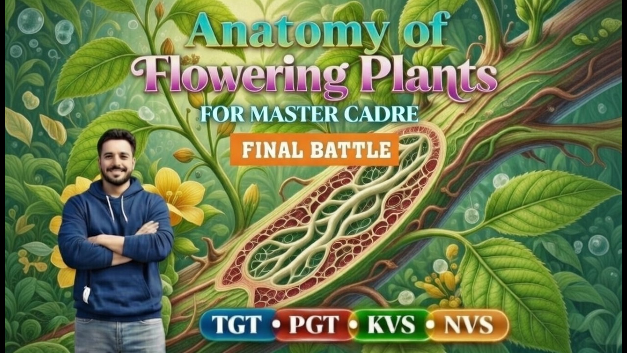 CLASS 21 I ANATOMY OF FLOWERING PLANTS FOR MASTER CADRE AND LECTURER CADRE TGT PGT NVS BY GOURAV SIR