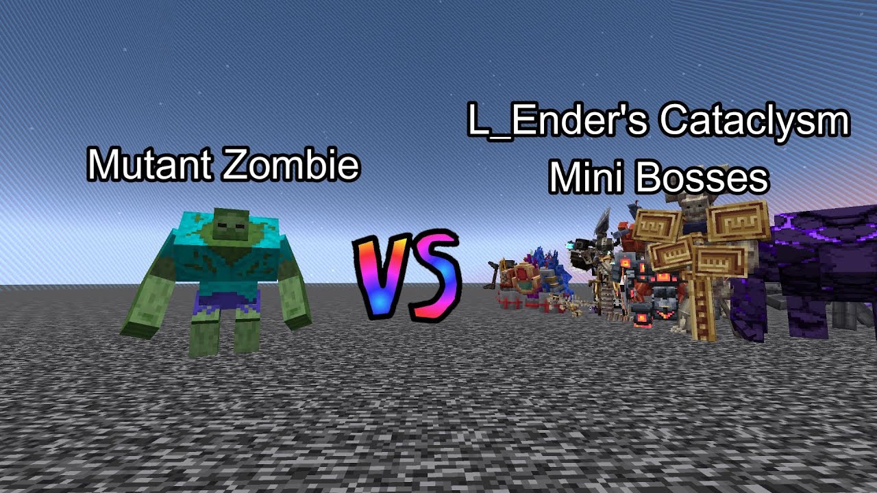 Mutant Zombie vs L_Ender's Cataclysm Mini Bosses | Minecraft  Mob Battle