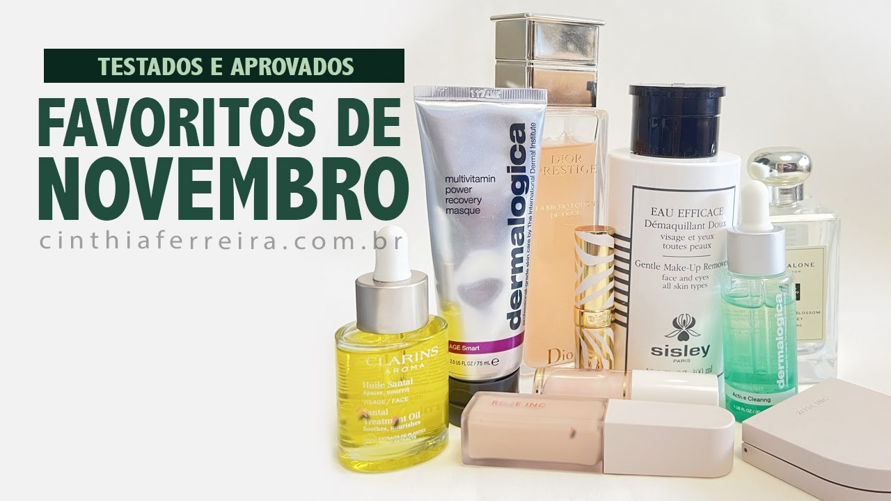 TOP 10 – Favoritos de Novembro de Skincare, make e perfumes