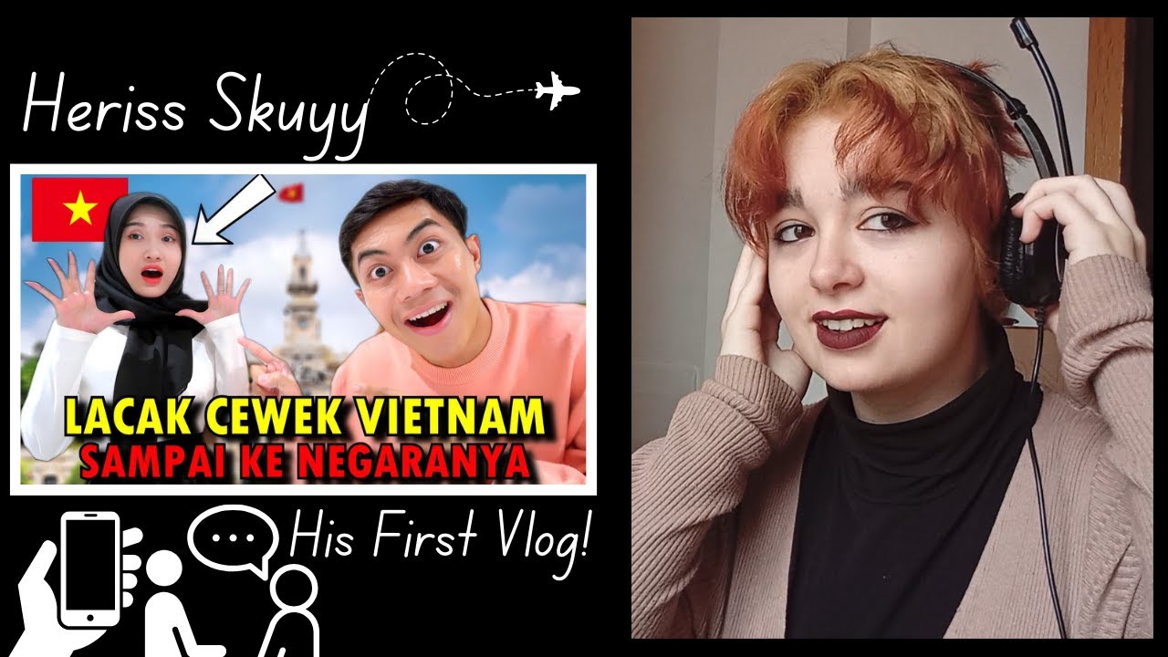 First Time Reaction to Heriss Skuyy Vlog Traveling to Vietnam! ✈️ [Indo sub]