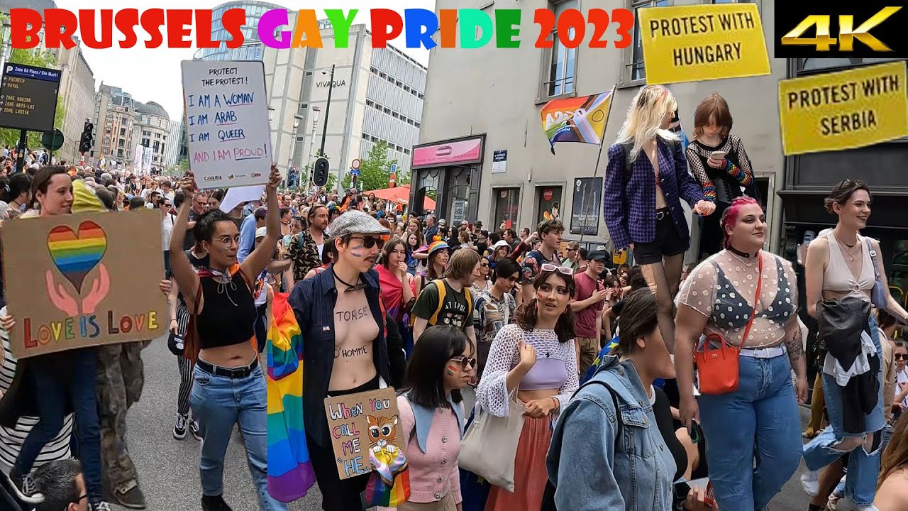 Brussels Gay pride parade 2023. begin of gay pride season. Brussels gay pride always the best one