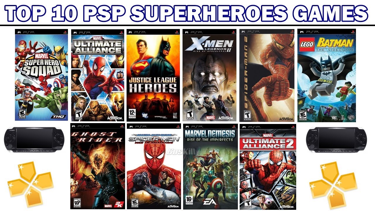 10 лучших игр про супергероев на PSP | PPSSPP Игры про супергероев