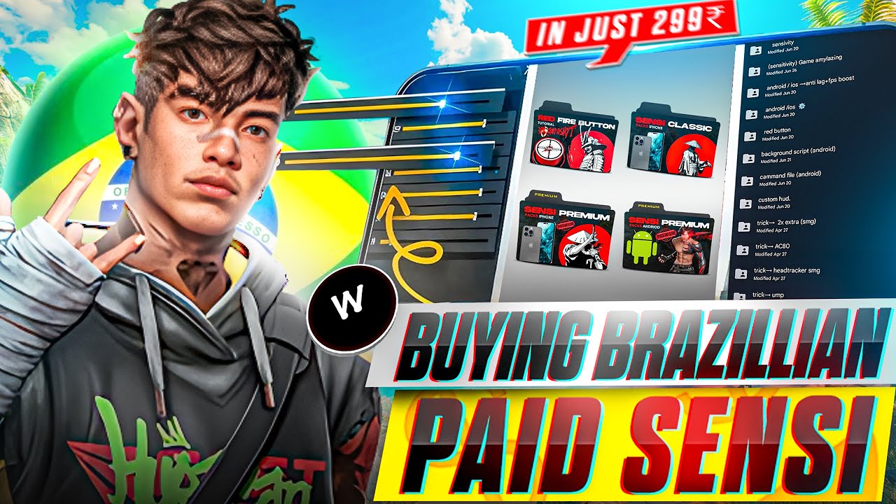 Brazilian 🇧🇷 White ff Paid Sensi | worth it or not ? - Garena free fire