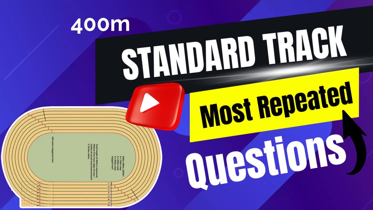 Athletic track measurement|Mcq on standard track|Dimensions of standard track|400m running track mcq