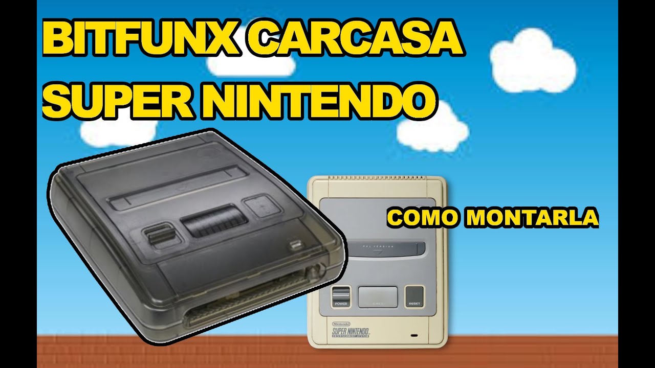 🛠️🎮 Cambio de Carcasa Bitfunx BLACK Transparente SUPER NITENDO PAL 🛠️🎮