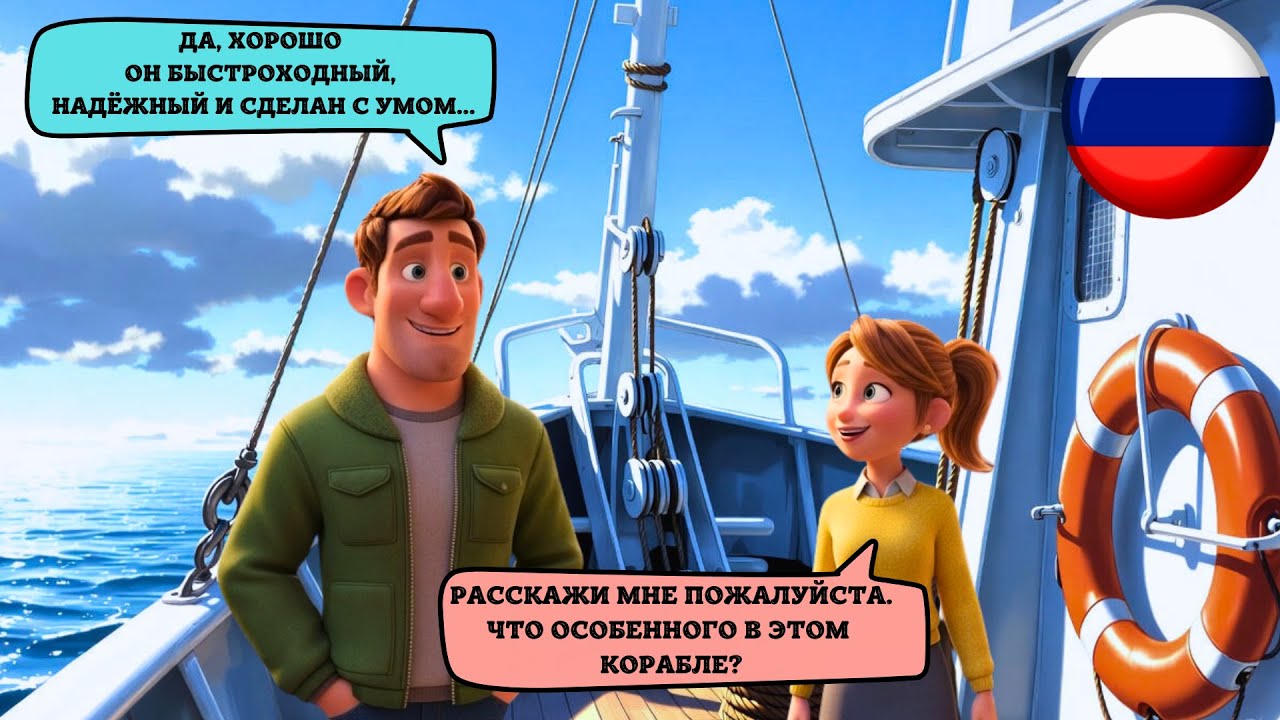 Русский язык в жизни: На корабле! Русский в диалогах 💬🇷🇺