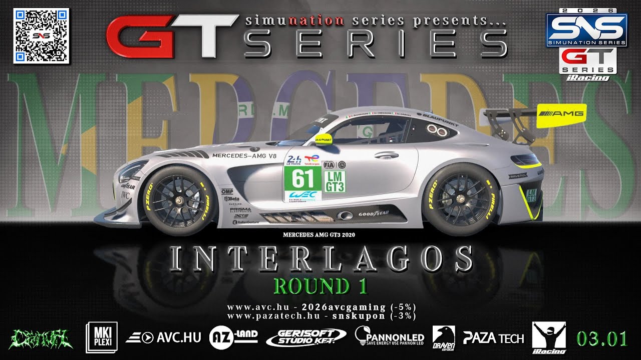 Simunation Series - iRacing GT bajnokság 1. forduló - Interlagos