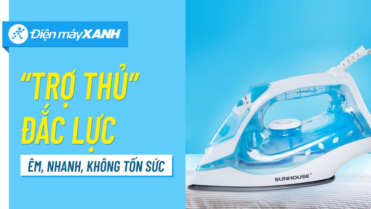 Bàn ủi hơi nước Sunhouse: Ủi nhanh, lướt êm, châm nước dễ dàng (SHD2065) • Điện máy XANH