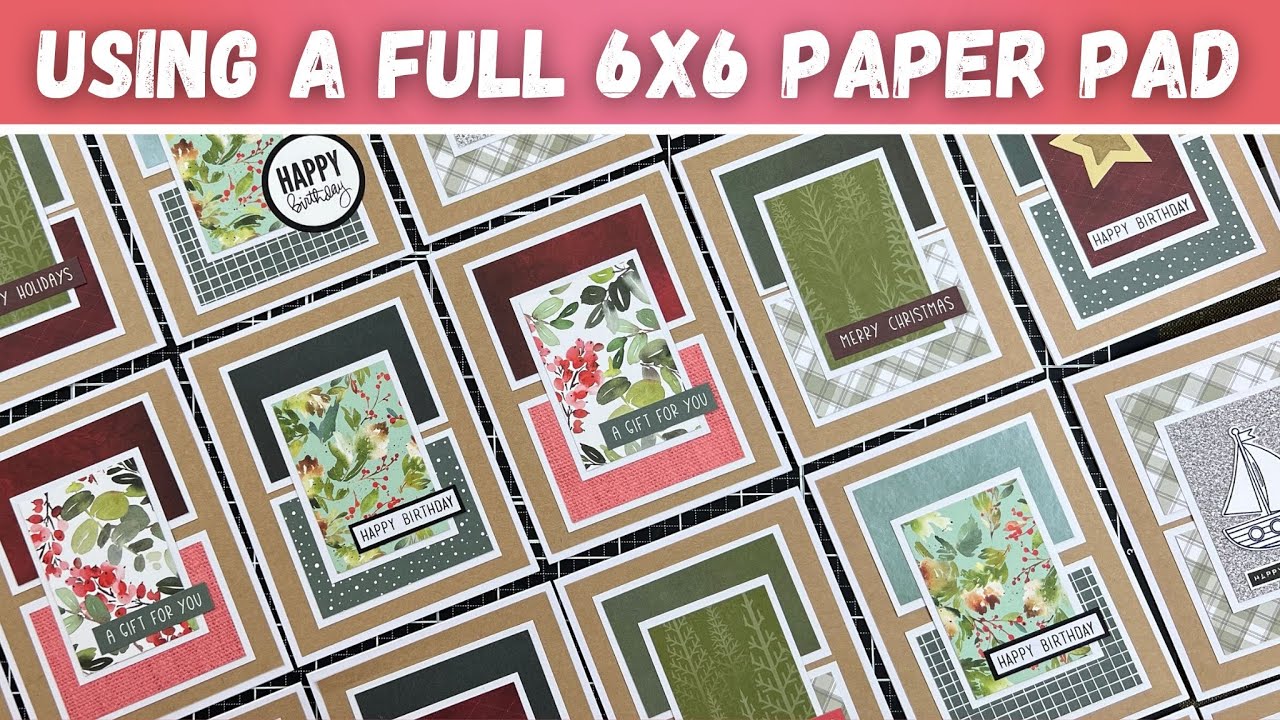 one 6x6 paper pad - how many cards?