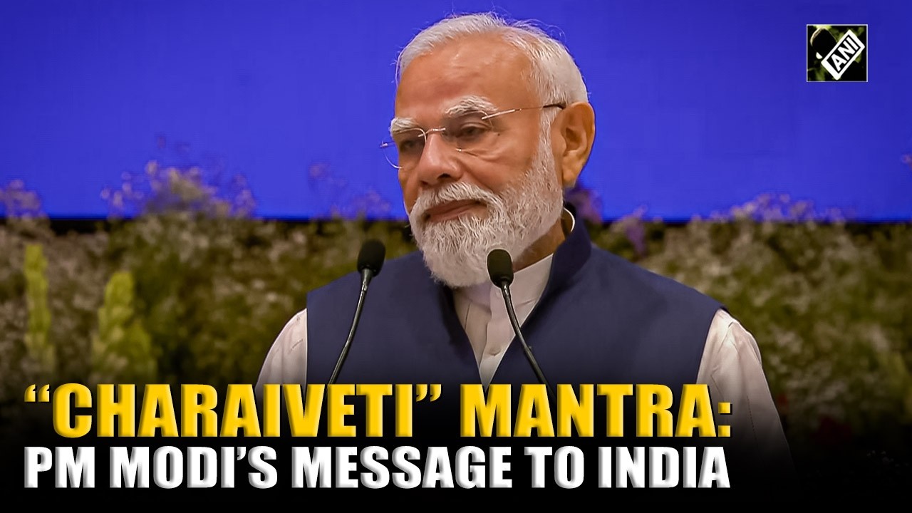 PM Narendra Modi invokes &ldquo;Charaiveti&rdquo; mantra during NDA leaders&rsquo; meeting in Delhi