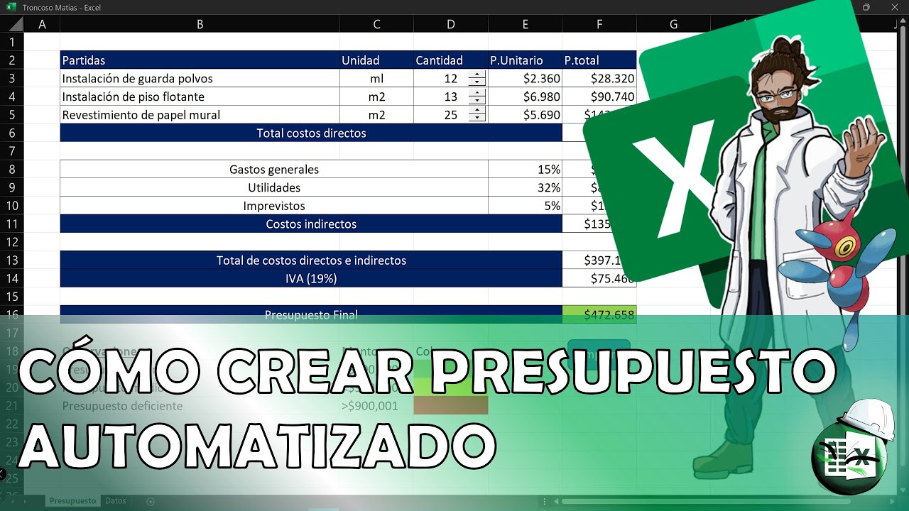 Cómo crear un PRESUPUESTO AUTOMATIZADO 🚧✅