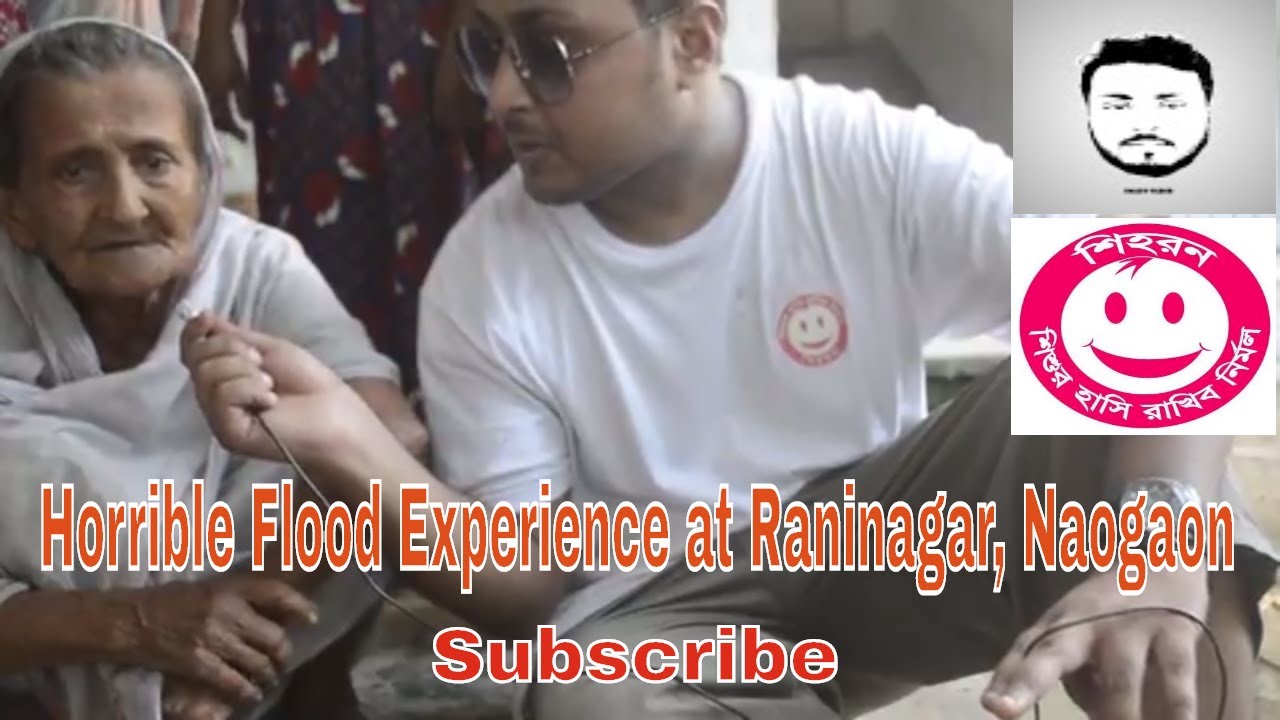 Relief Distribution at Flood Affected Area Raninagar, Naogaon in Bangladesh With Shihoron