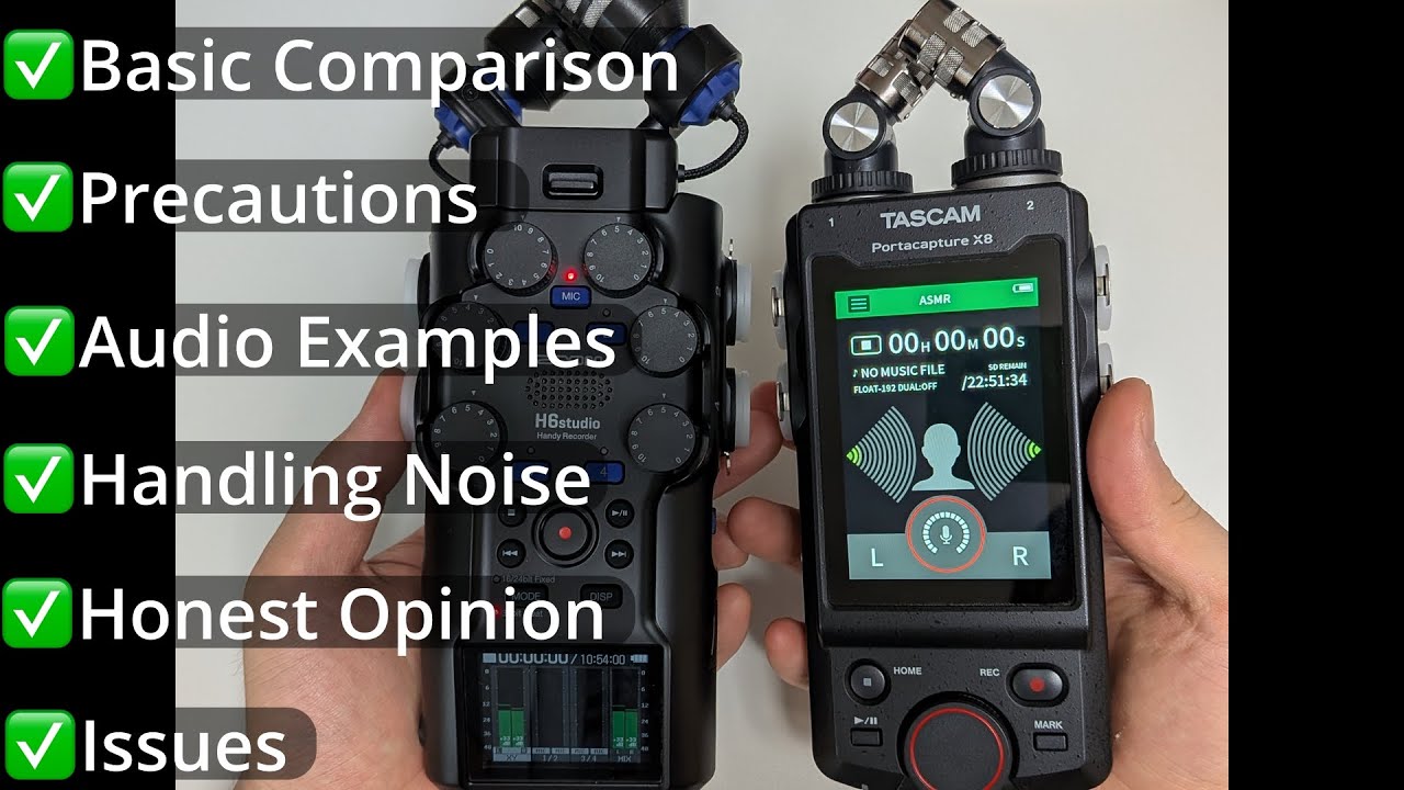 Zoom H6Studio vs Tascam Portacapture X8