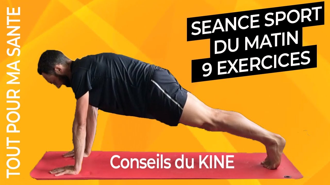 Sport le matin : routine de 9 exercices (8 min)
