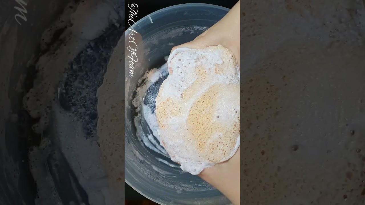 Crunchy Settled Soap Suds #asmr #spongeasmr #asmrcommunity #spongesqueezing