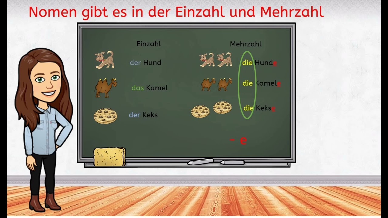 Einzahl und Mehrzahl Klasse 1