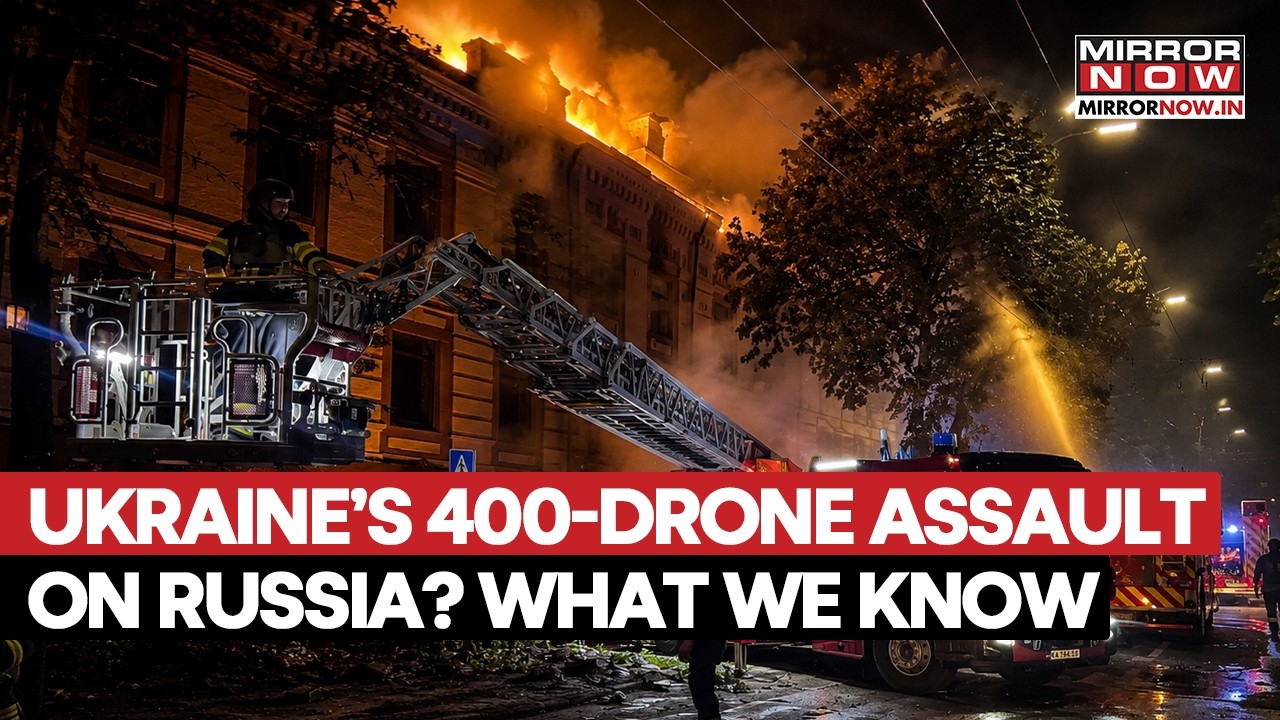 Ukraine Launches Over 400 Drone Assault On Russia? Moscow, Oil Depot Bombed | What We Know | Watch