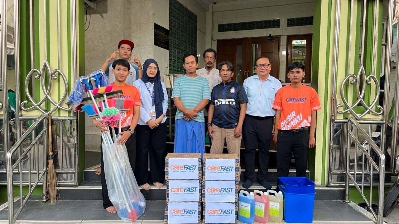 BERSIH BUMIKU : AKSI BERSIH MASJID NURUL FALAH GROGOL