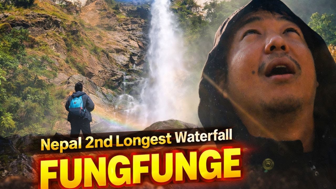 “Nepal’s 2nd Longest Waterfall 😍 | Fungfunge /Phungphunge Waterfall  #taplejung #travelvlog