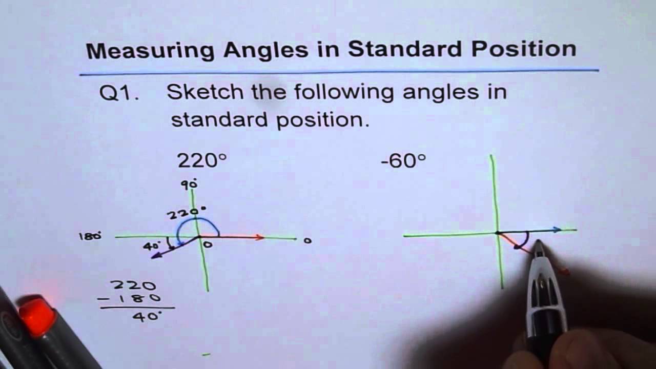 Sketch Angle In Standard Position