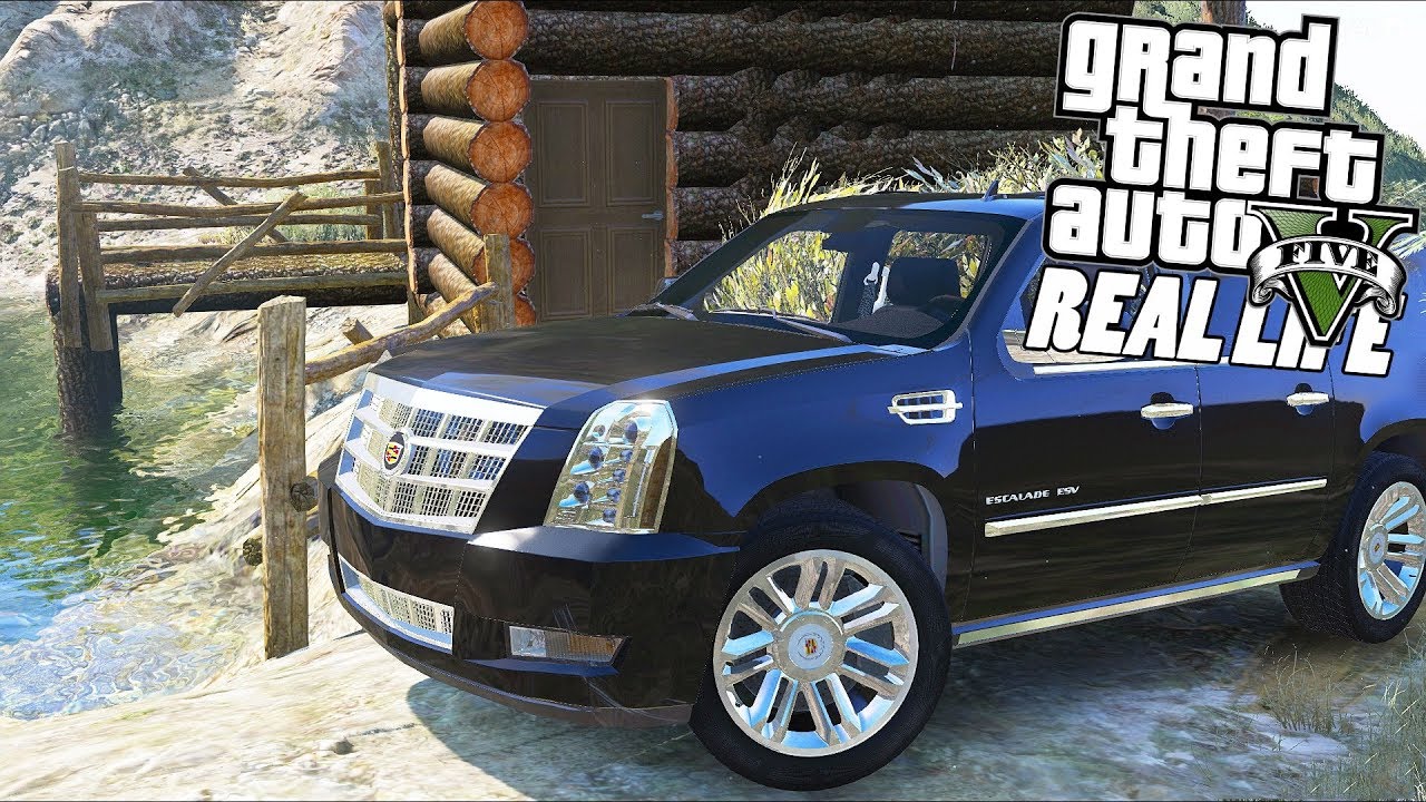 ГТА 5 Реальная Жизнь №204 ОТДЫХАЮ В СВОЕЙ ХИЖИНЕ! ТЕСТИРУЕМ CADILLAC ESCALADE НА ОФФРОАД
