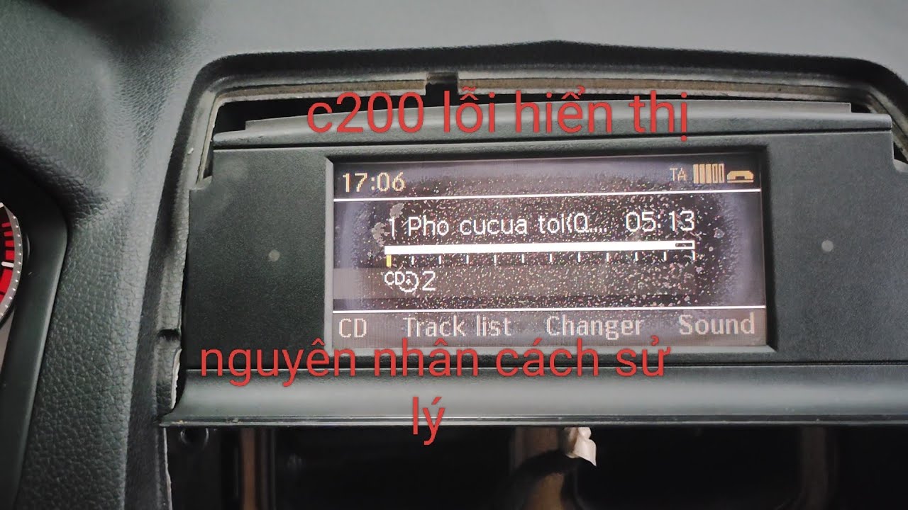 Sửa màn hình Mercedes C200 đời 2008 bị quầng màn, ố hình , hỏng phim phân cực 