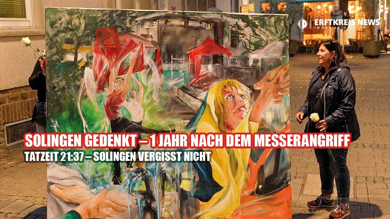 Solingen gedenkt – 1 Jahr nach dem Messerangriff - Tatzeit 21:37 – Solingen vergisst nicht