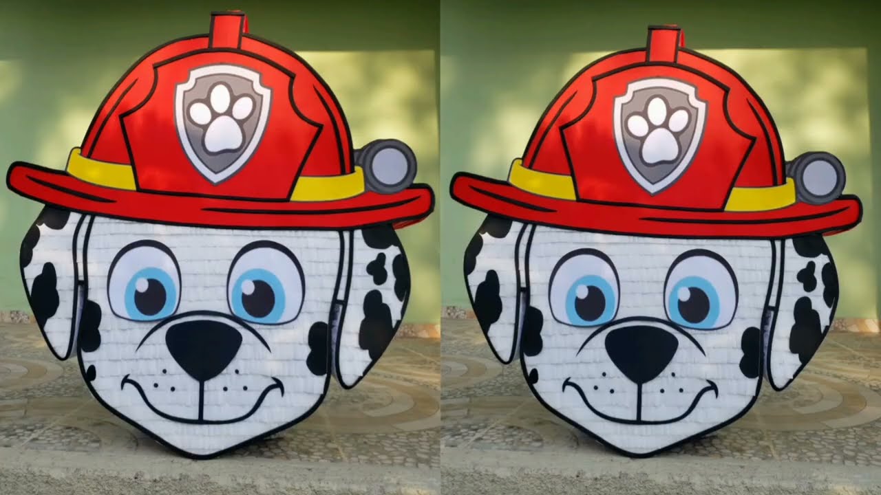 Piñata Marshall fácil y rápido | Paw patrol | Creaciones Mágicas Sarahí