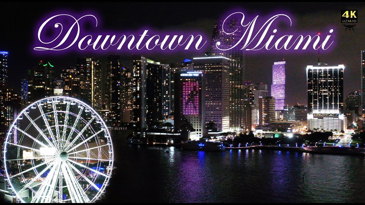 Downtown Miami (Urban neighborhood in Miami-Dade County, Florida, USA) - (4k)