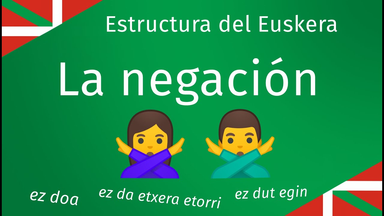 La NEGACIÓN en euskera - Estructura del Euskera