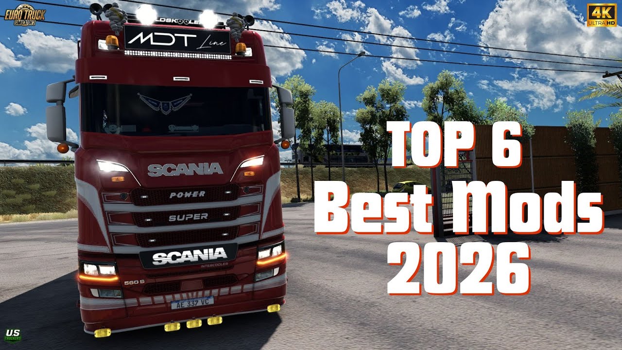 ETS2 1.57 | Top 6 Best Mods (January 2026) | Realistic POV 4K Ultra HD | 