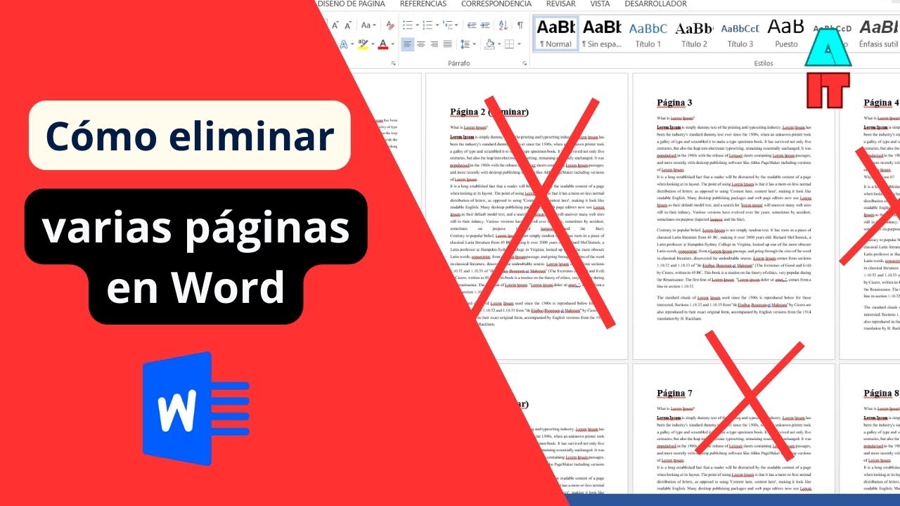 Cómo eliminar páginas de Word