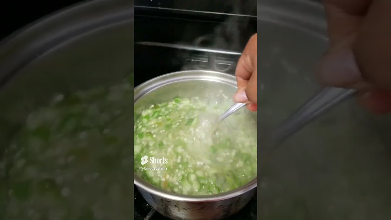 how to make plain okro soup #food #shorts