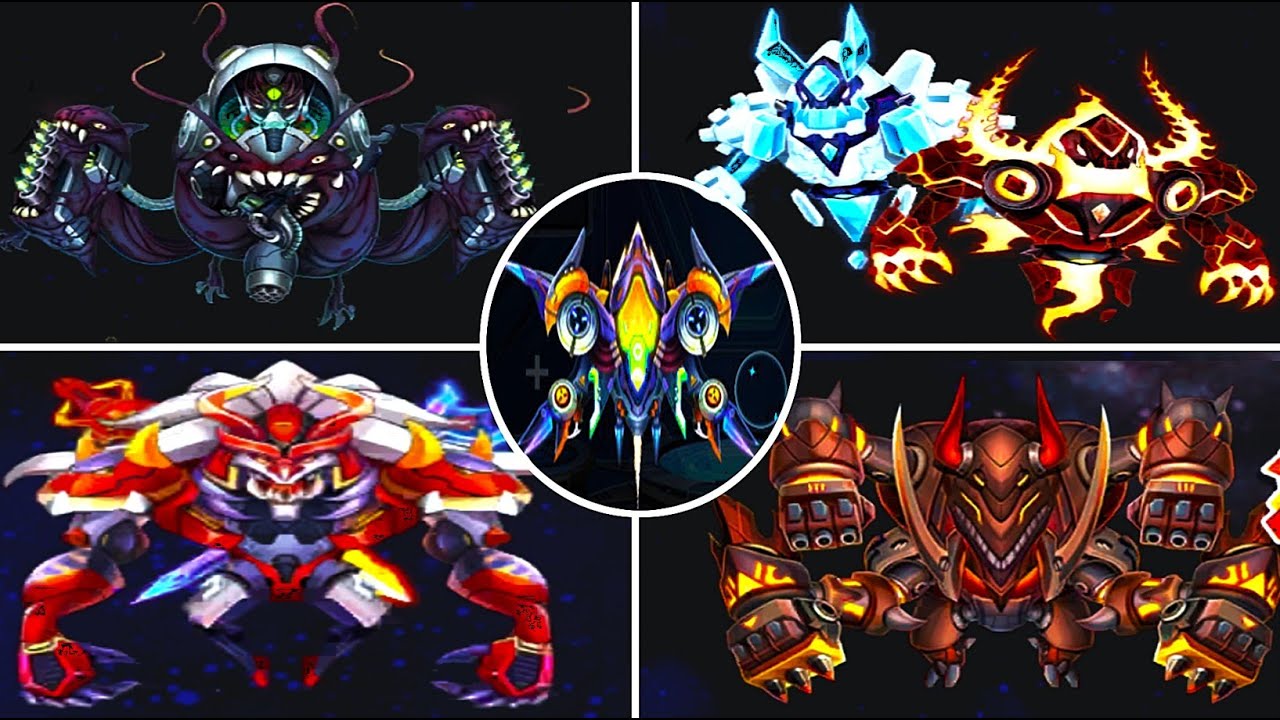Space Shooter All Bosses VS New F3 Ship Zephyr | 1-69