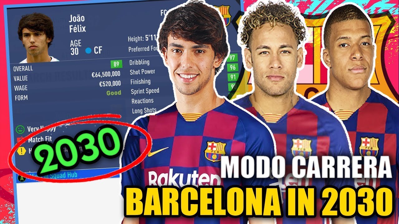 BARCELONA IN 2030!!! - FIFA 19 Career Mode (Joao Felix, Sancho, Mbappe, Kane)