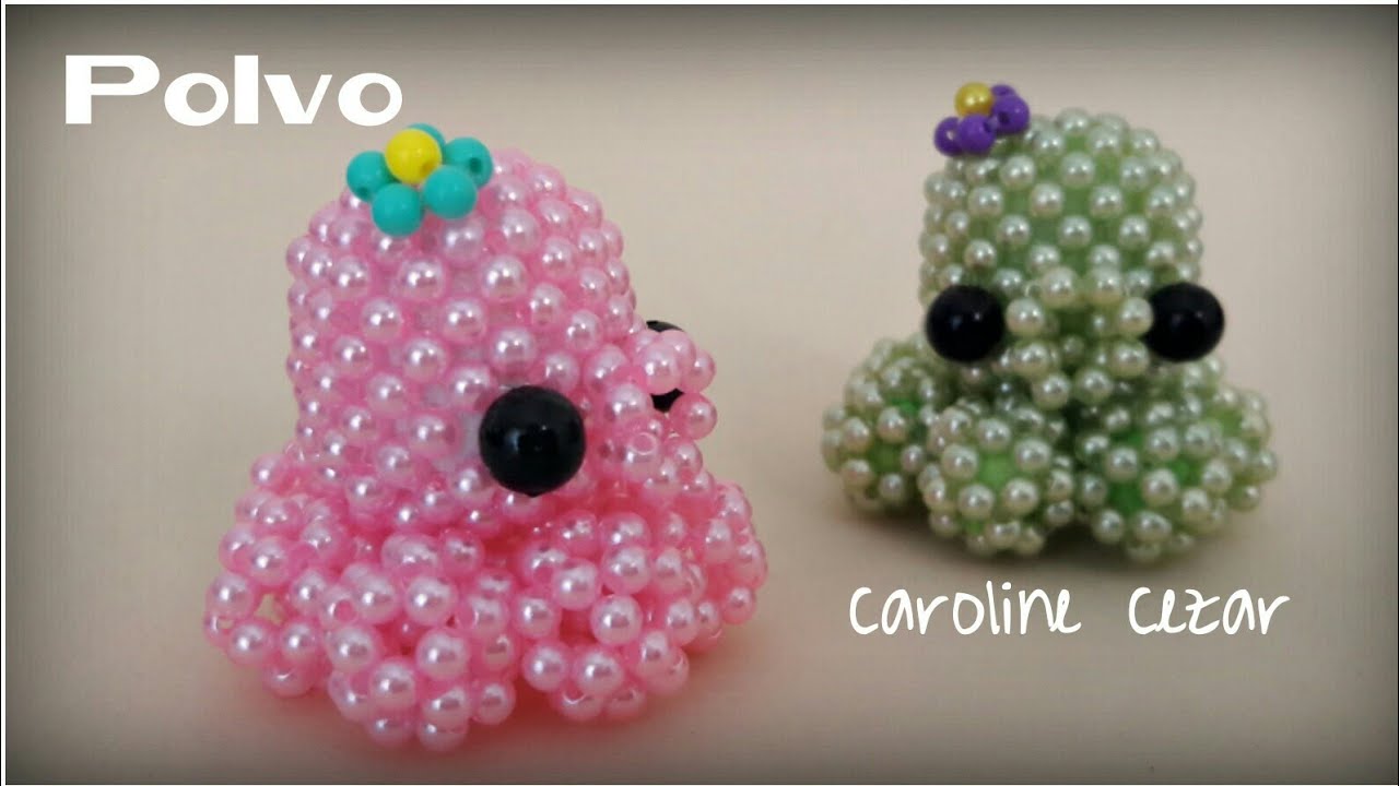 2019 #Desafio 1 - Miçangando do Zero #8 - Polvo (How make beaded Octopus)
