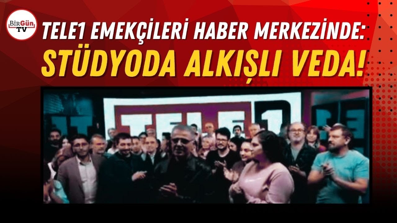 #SONDAKİKA I TELE1 emekçileri haber merkezinde topladı: Stüdyoya alkışlarla veda!