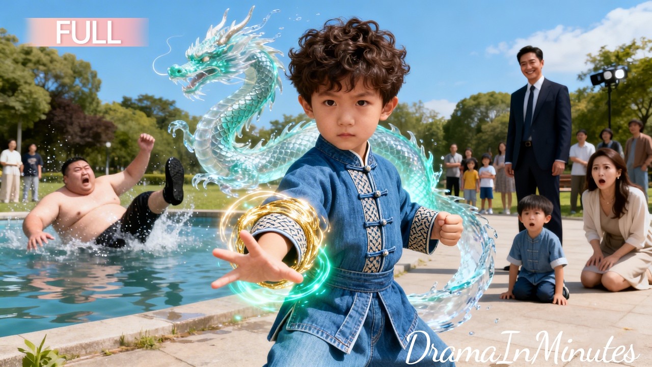 100kg man jump into river,5-year-old points—water dragon forth, cary him.Crowd kneels cry