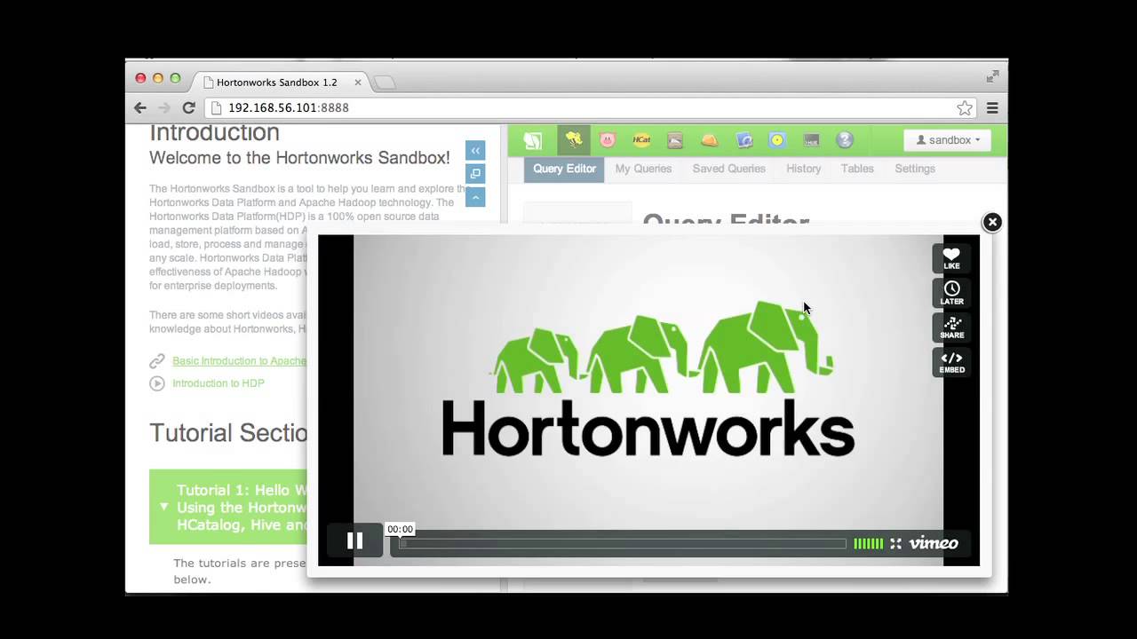 Hadoop Tutorial: Introduction to Hortonworks Sandbox
