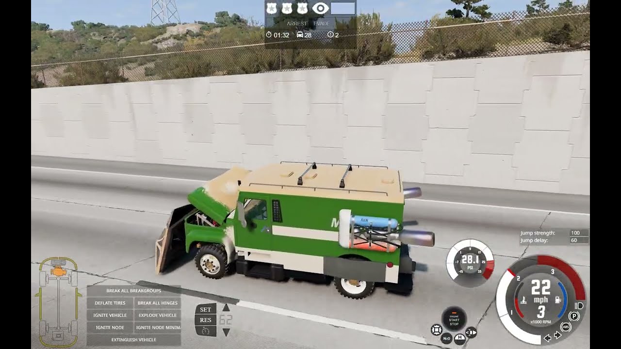 we had police chases,and tried out the trampoline mod!
