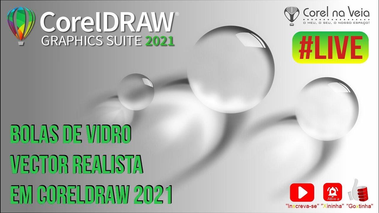 Bolas de Vidro Vector Realista em CorelDRAW 2021