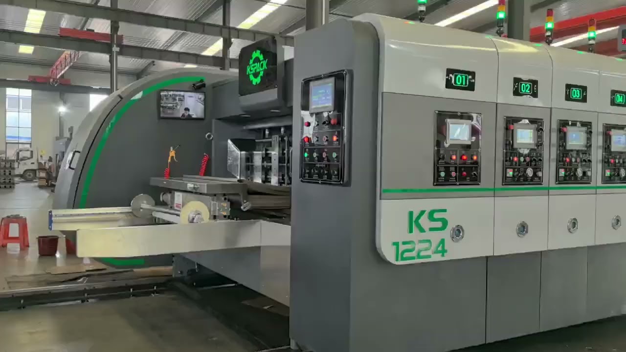 Whole Vacuum transfer 4 color printer slotter die cutter machine - One click change order